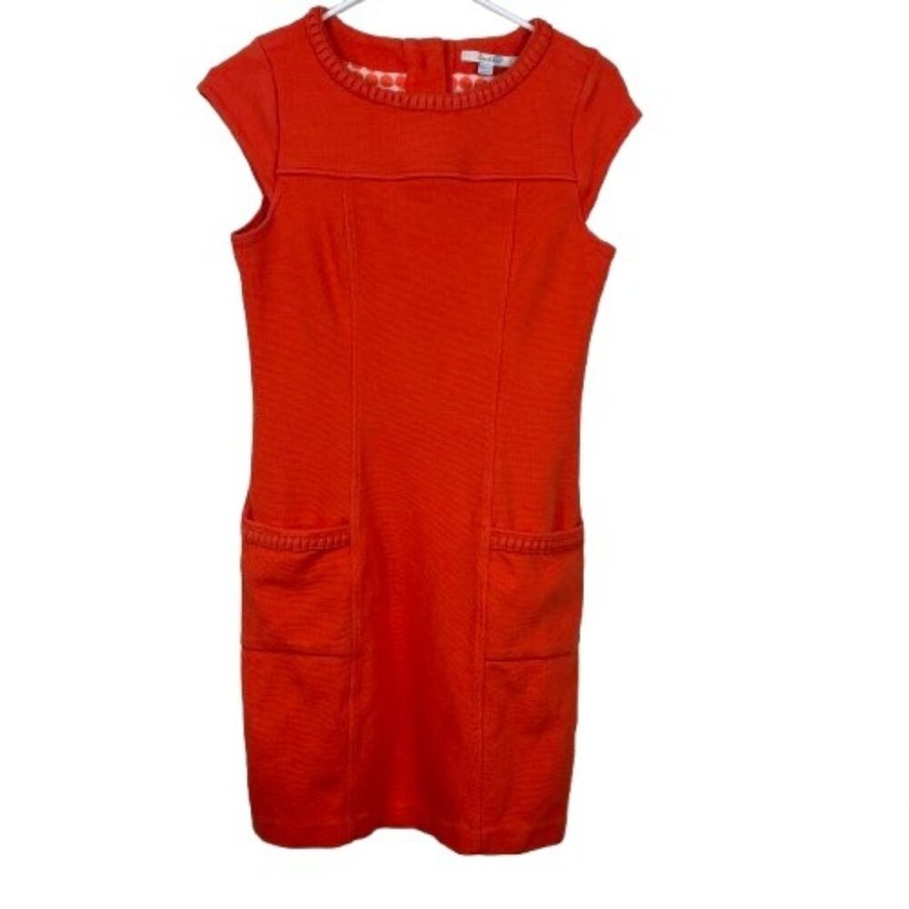 Boden Retro Style Orange Shift Dress Size 6 Modcore 60s Revival